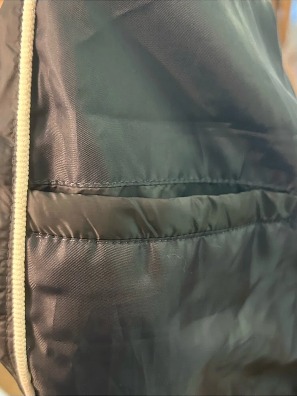 Zara man black quilted zip up jacket large